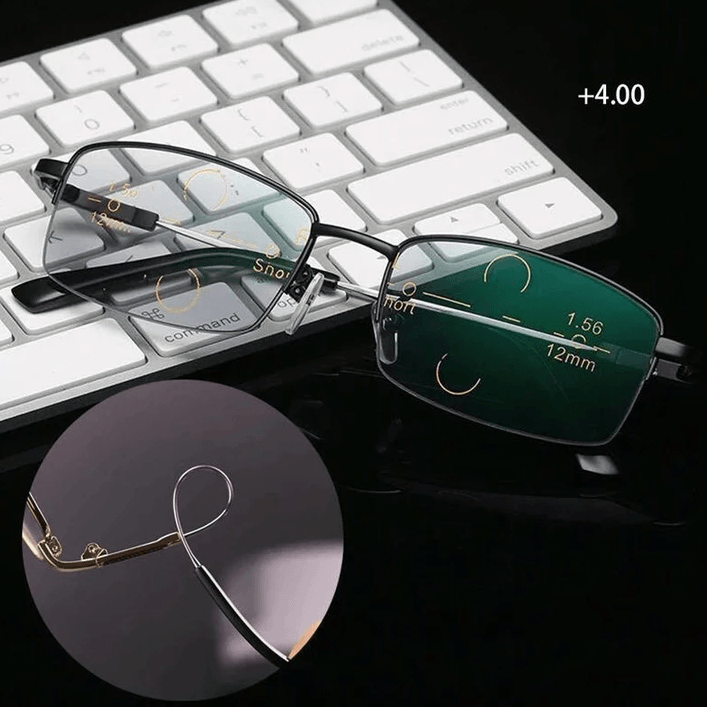 Glosrity Titanium progressive far and near dual-use reading glasses-PL
